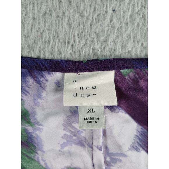 A New Day Dress Womens XL Purple Flowy Chic Dress High-Low Floral Target NWT - Picture 2 of 8